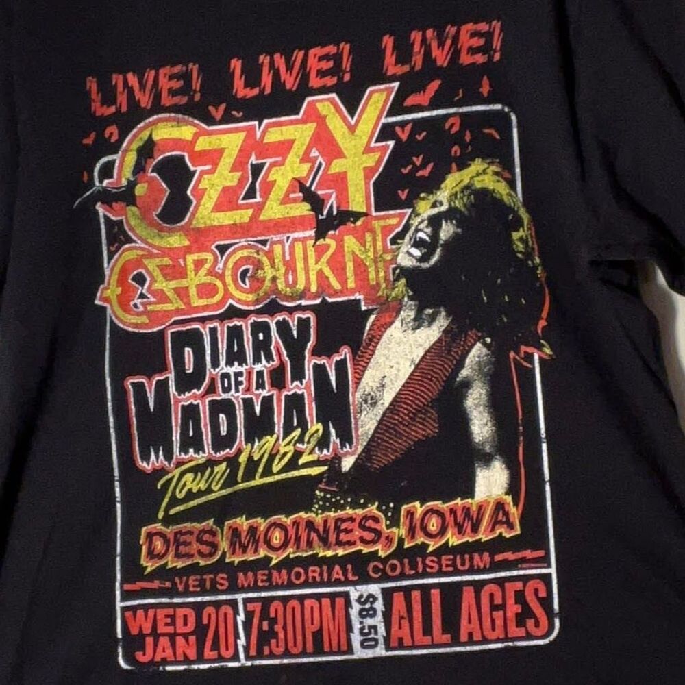 Ozzy T Shirt Diary of a Madman tour XL New without tags